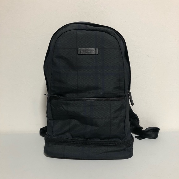Coach Blue Plaid Packable Backpack